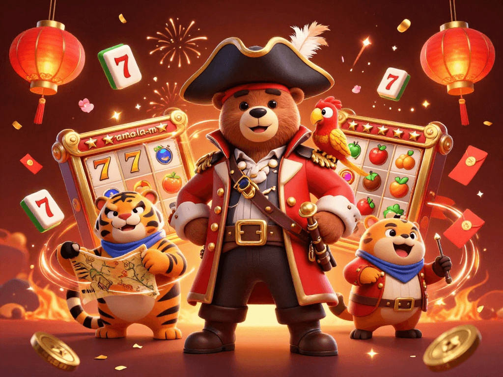 Experience thrilling adventures with game-la-ma where the pirate captain bear leads with excitement and luck.
