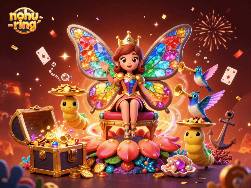 Play and win at nohu-ring with vibrant casino-themed illustration showcasing rewards and excitement.