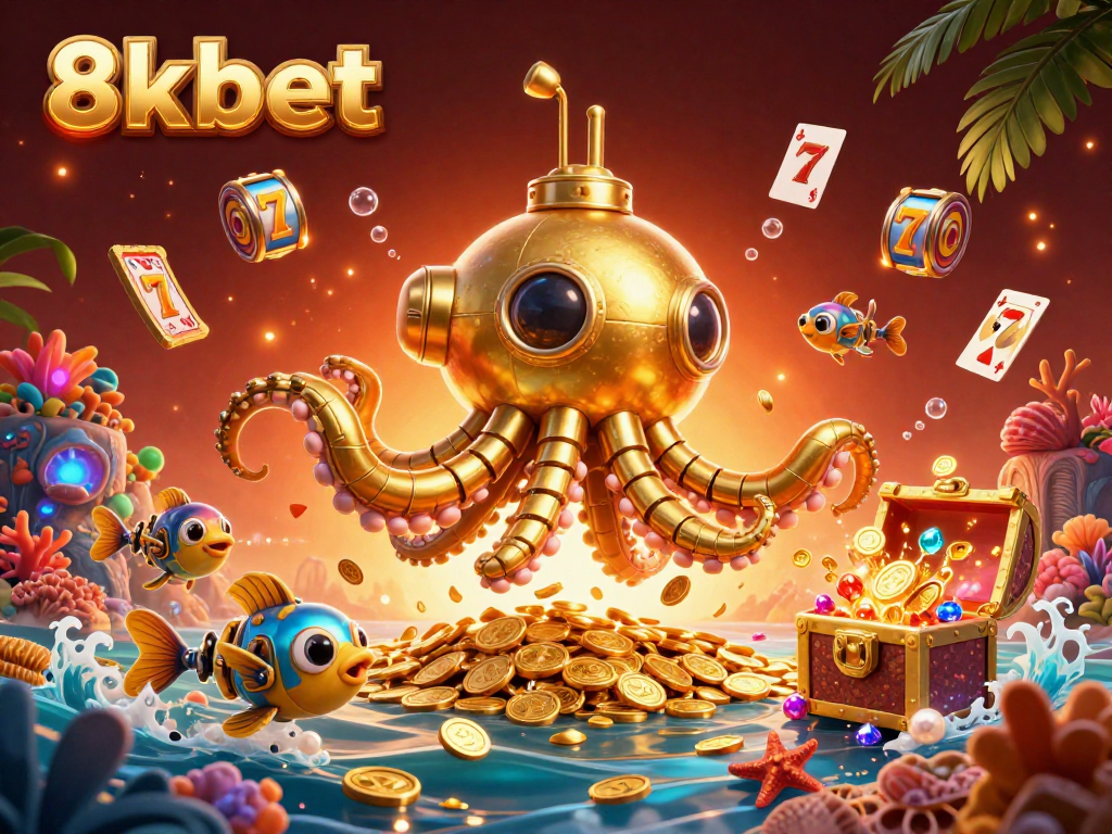 Experience thrilling wins with 8xbet's underwater treasures in a dynamic casino scene.