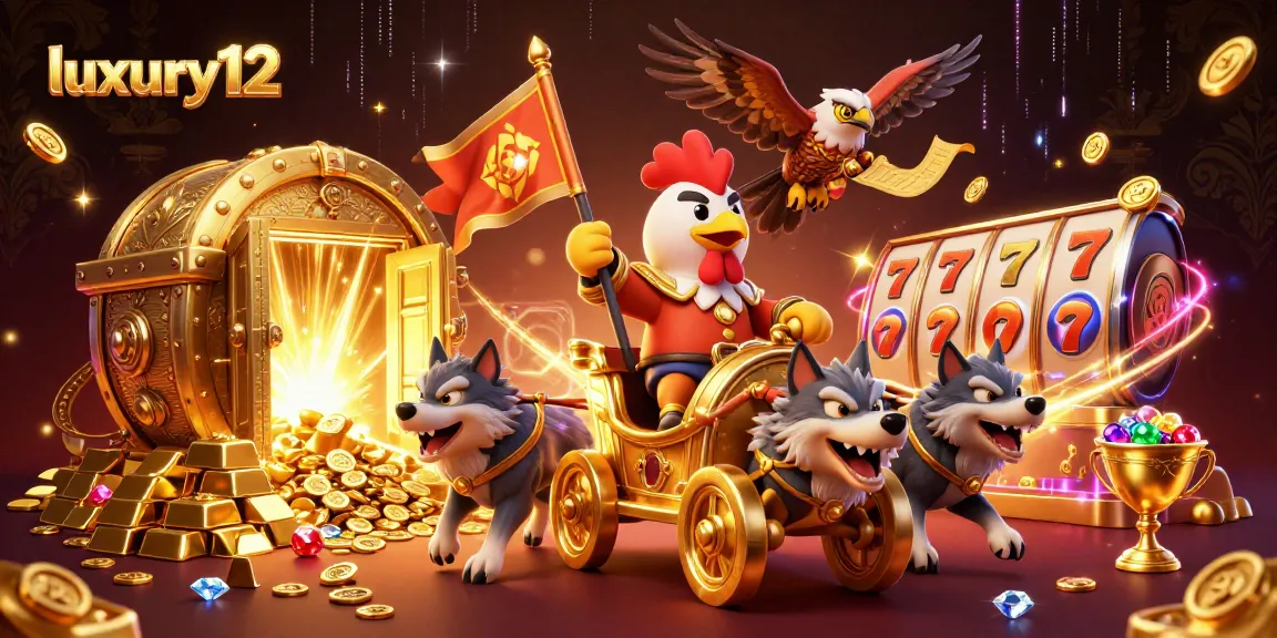 Menangkan slot dengan luxury12 di arena kasino 3D yang dikelilingi harta karun berkilau.