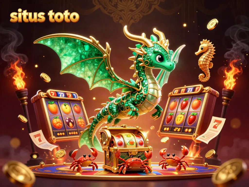 Engage with the exhilarating world of situs toto as a vibrant sea dragon brings slot excitement to life.