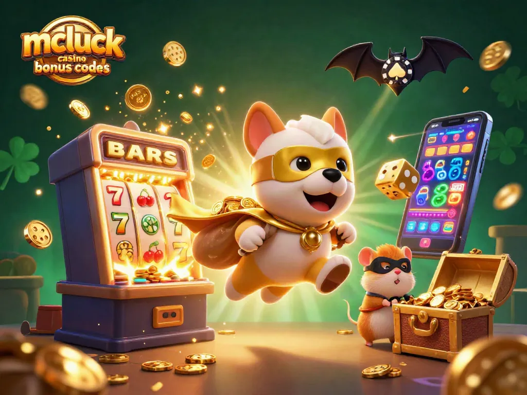 Experience mcluck casino bonus codes excitement with a thrilling 3D casino adventure scene.