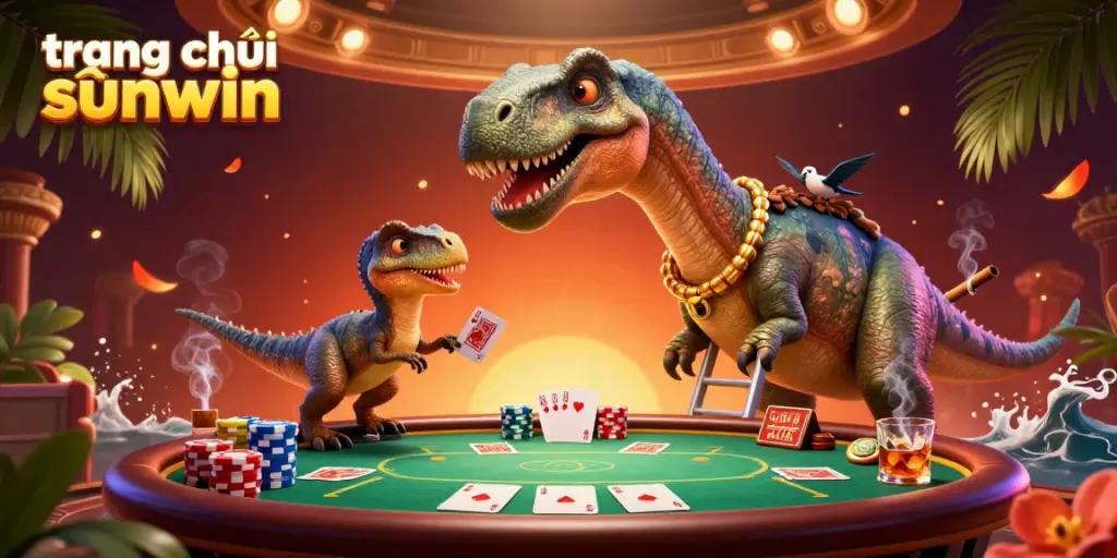 Experience the excitement of gameplay at trang chủ sunwin, featuring themed casino elements with vibrant characters.
