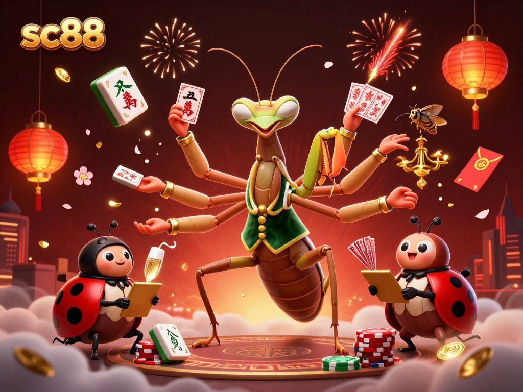 Experience thrilling gameplay at sc88 with a vibrant 3D casino scene filled with luck and excitement.