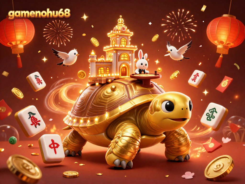 Experience thrilling gameplay and golden rewards at gamenohu68 with exciting casino scenes.