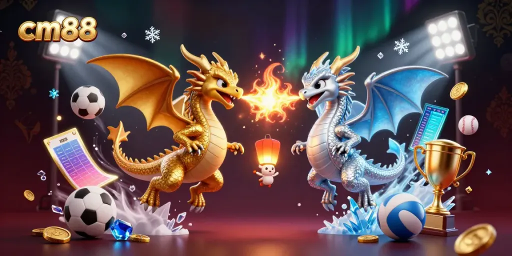 Experience exciting gameplay at cm88 with dynamic dragons, sports elements, and vibrant casino elements.