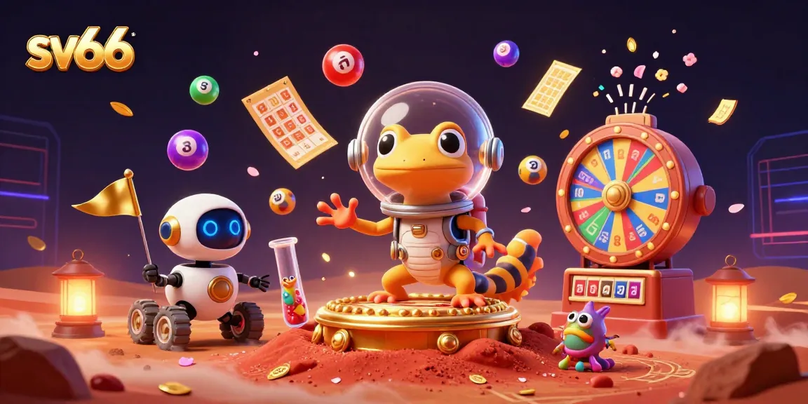 Experience thrilling gameplay at sv66, where a Martian gecko unearths golden casino treasures.
