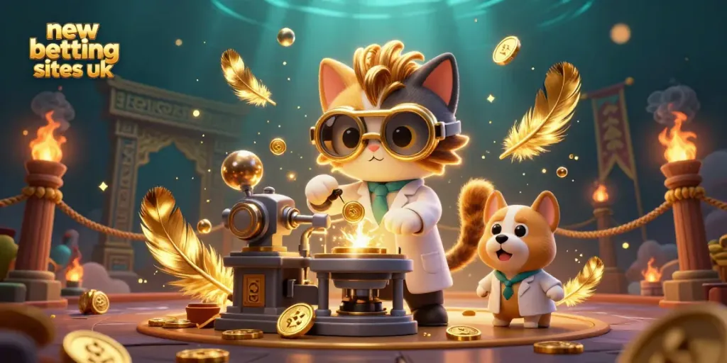 Bet on new sports betting sites UK with our 3D mad scientist cat and dog characters.