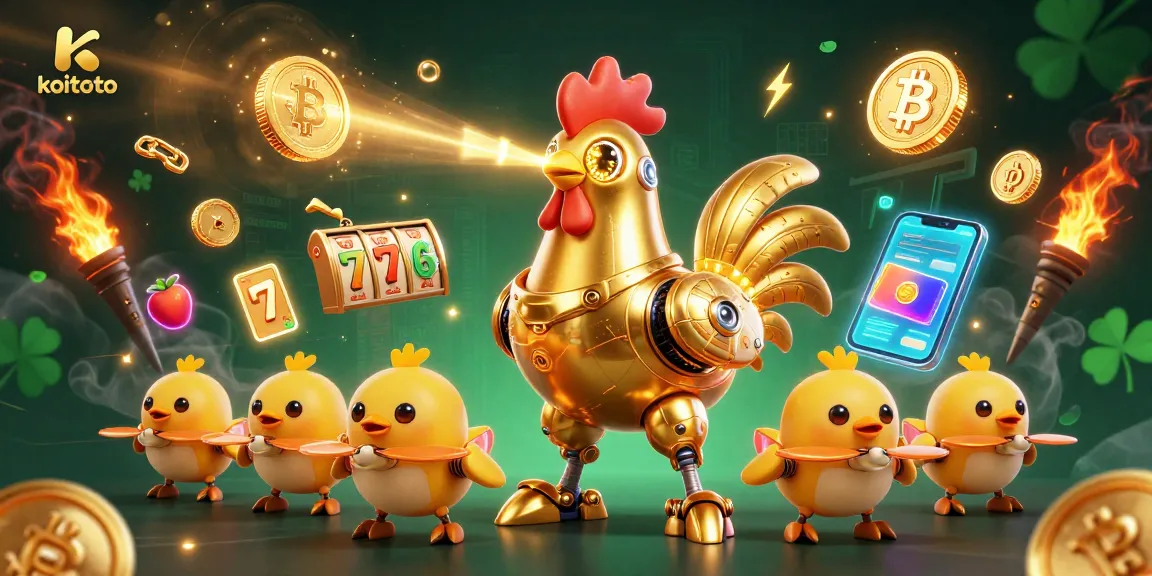 Kositoto menawarkan pengalaman slot gacor terbaik dengan robot ayam emas dan simbol jackpot.