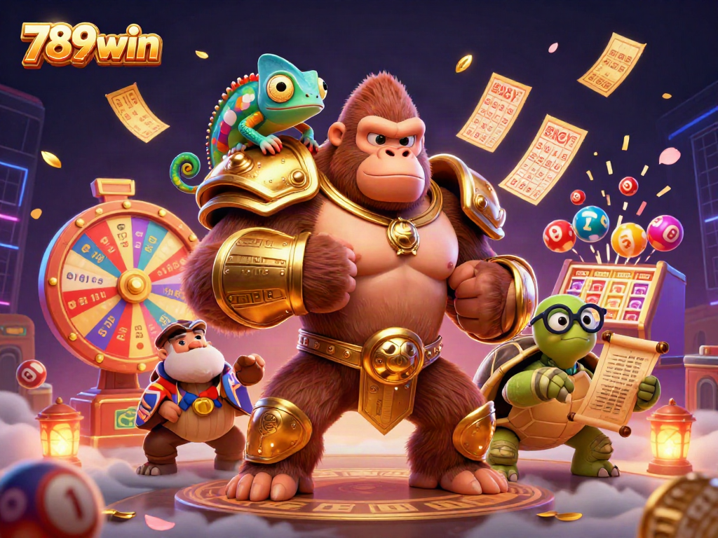 Engage in thrilling lottery action with 789win, featuring colorful balls and dynamic gaming elements.