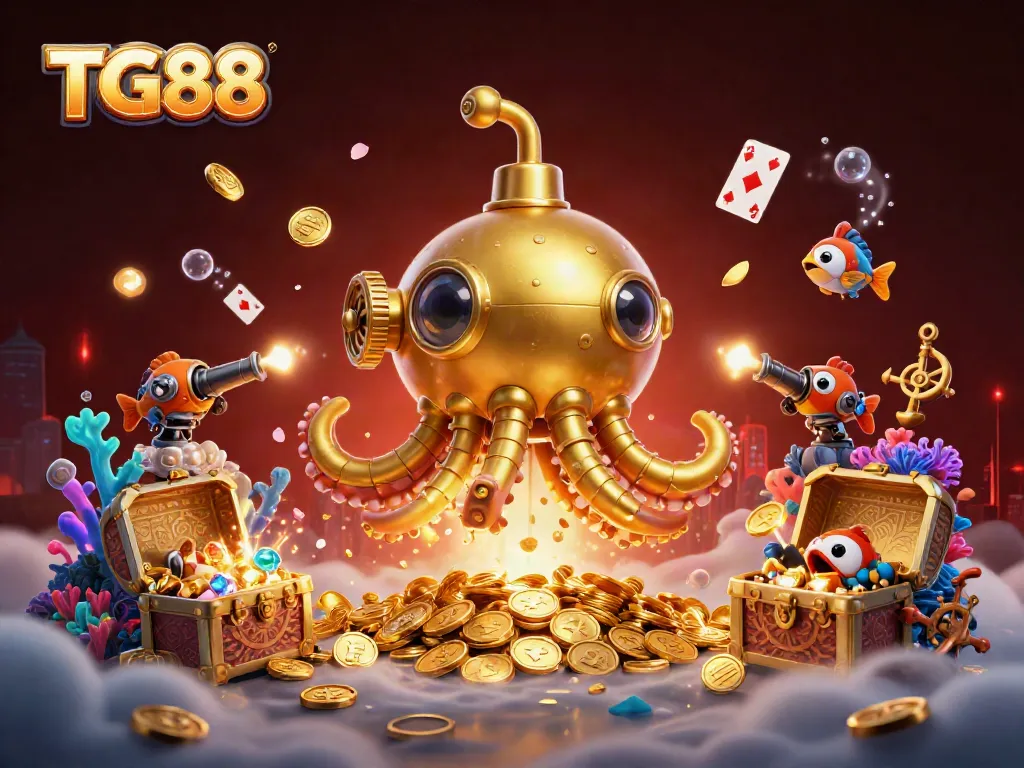 Experience thrilling games at TG88 with an exciting underwater treasure scene!