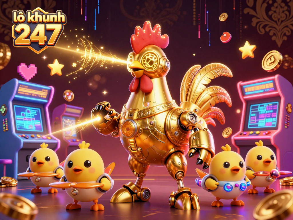 Capture the winning essence of lô khung 247 with a dynamic casino-themed 3D illustration