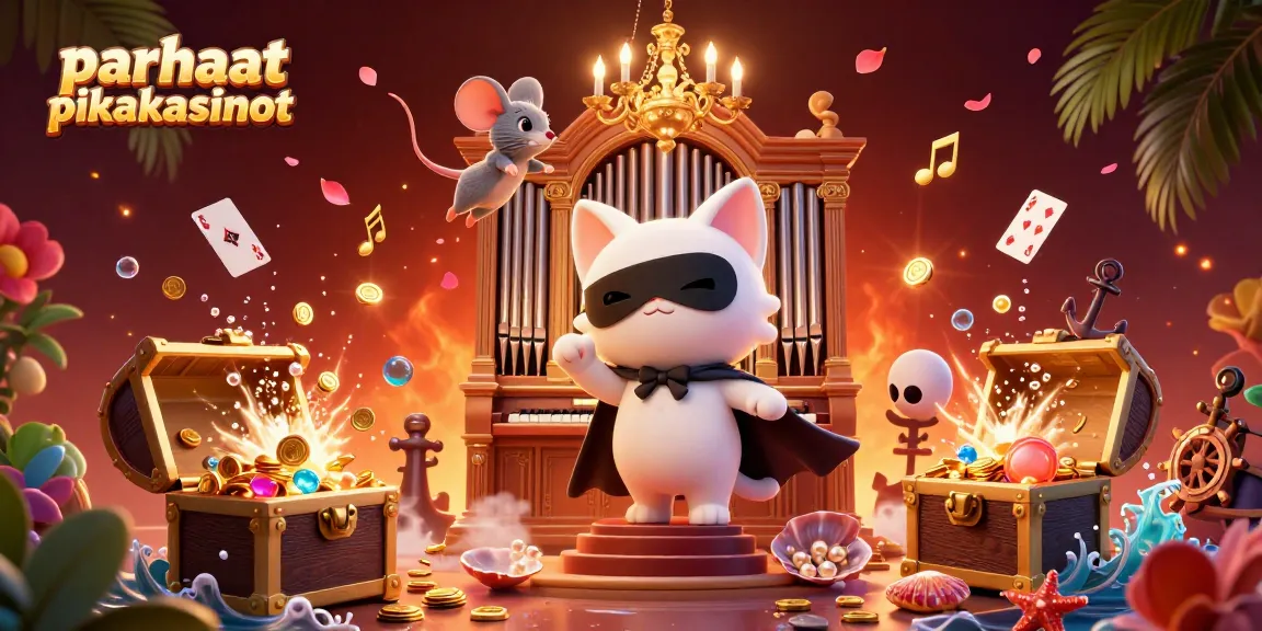 Celebrate the best pikakasinot with vibrant gaming elements and 3D casino character art.