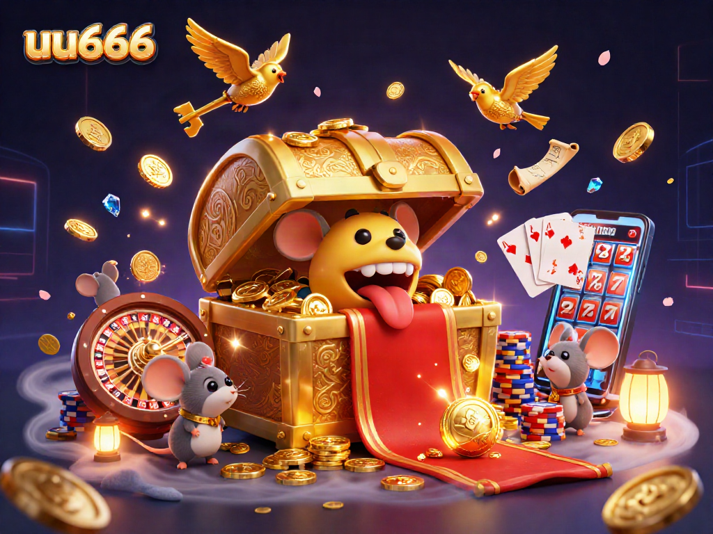 Attract riches with uu666, a vibrant casino scene filled with treasures and gaming excitement.