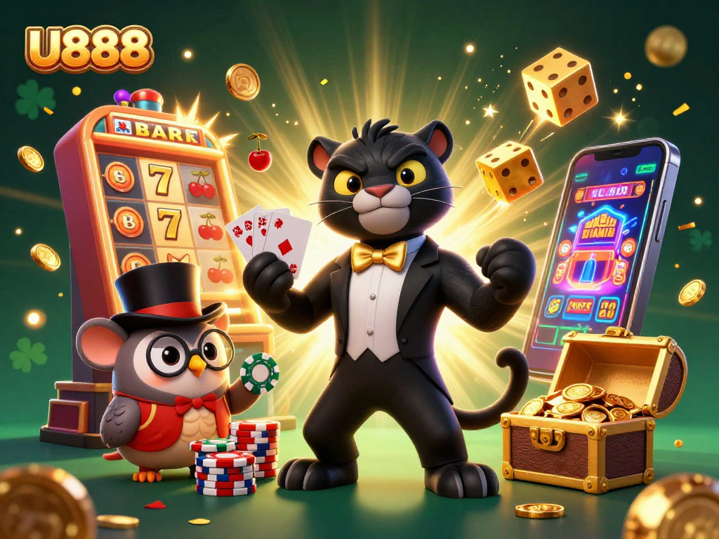 Experience the excitement of U888 with vibrant gaming elements and engaging characters.