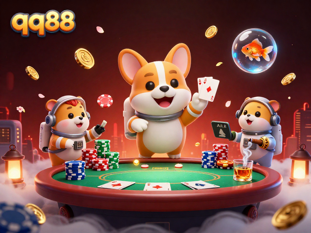 Experience thrilling moments at qq88 in a vibrant 3D casino scene with exciting gameplay elements.