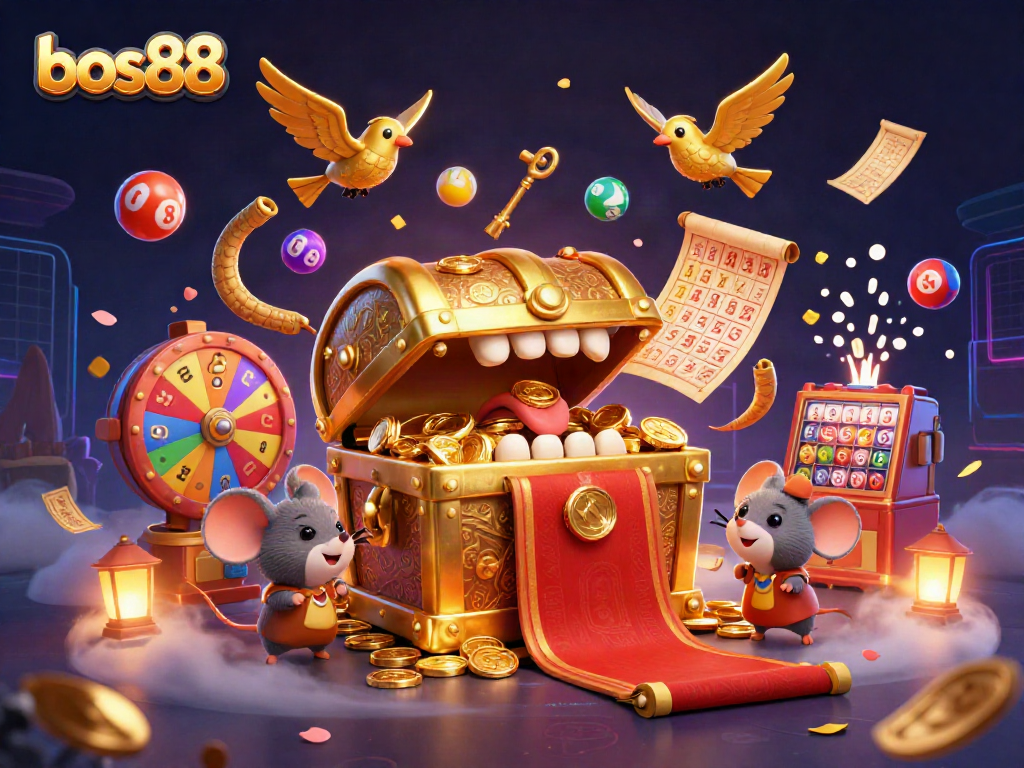 Memenangkan jackpot dengan bos88 dalam suasana kasino yang penuh warna dan petualangan