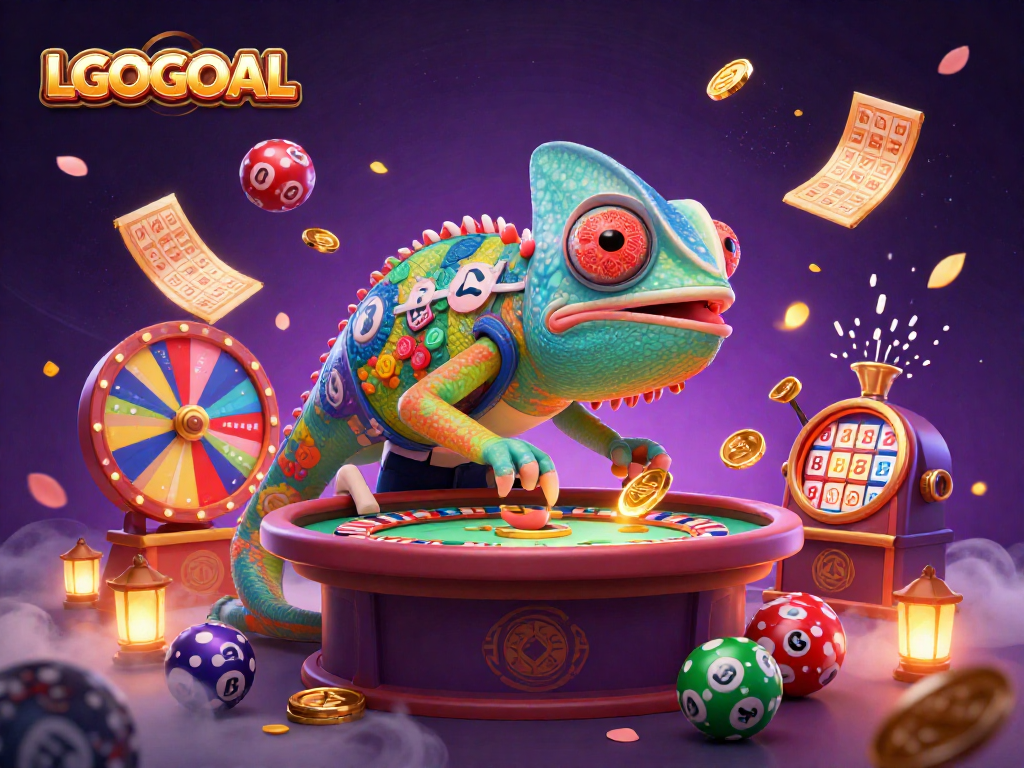 Experience exciting gameplay at LGOGOAL with colorful lottery balls and a dynamic casino atmosphere.