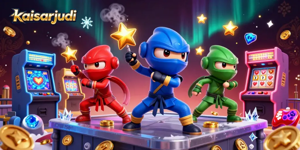 Kaisarjudi ninja chameleons showcase thrilling casino excitement with synchronized martial arts.