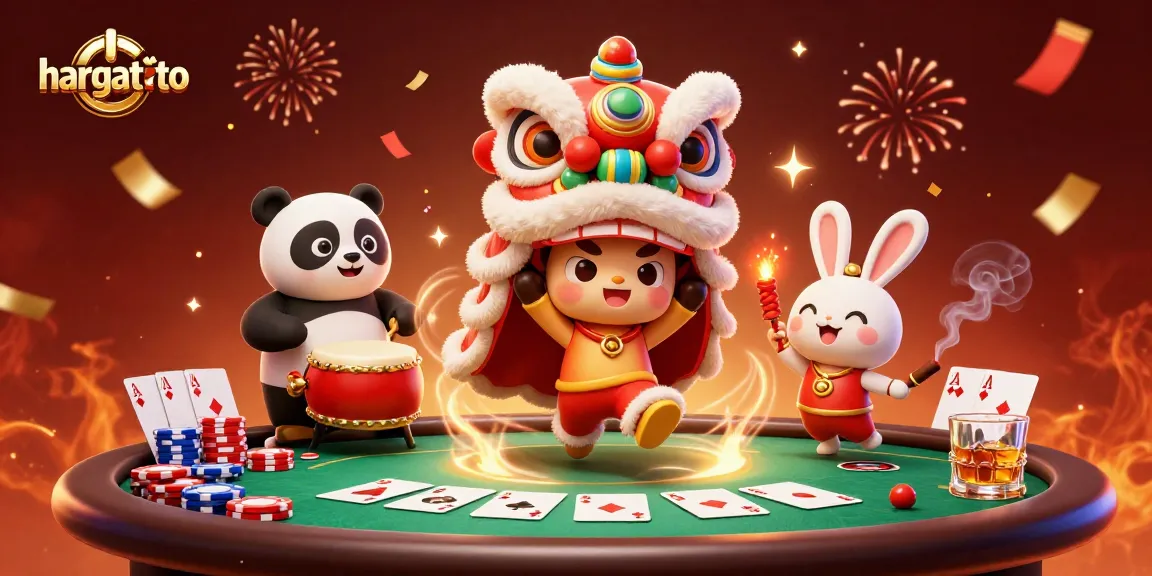 Experience thrilling gameplay at hargatoto with vibrant casino elements and festive characters.