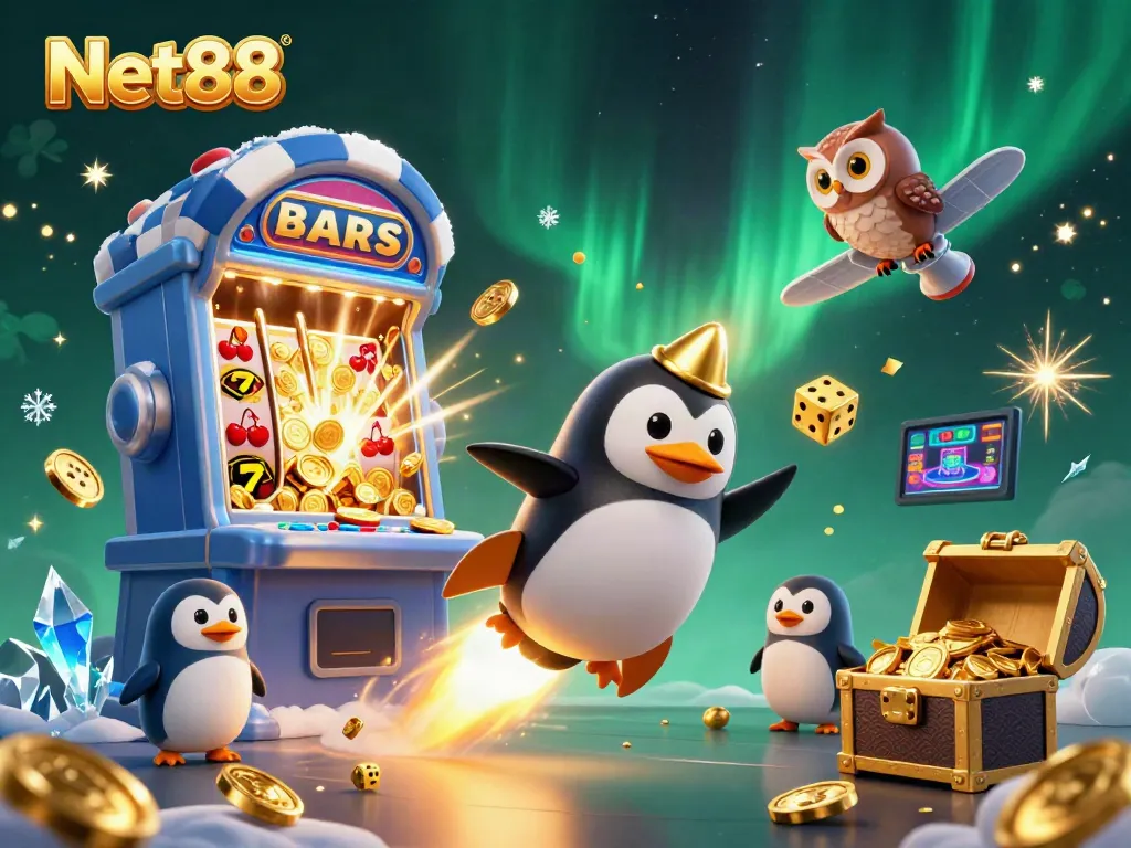 Experience thrilling gameplay in Net88 with a dazzling jackpot explosion and dynamic casino elements.