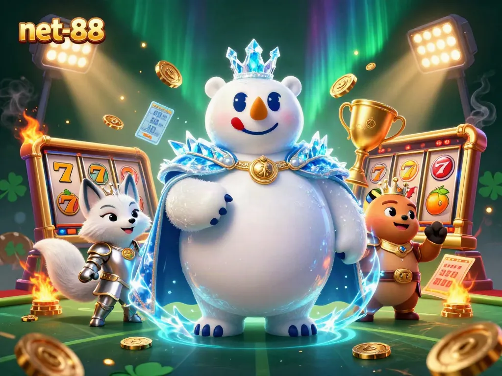 Engage with net-88's exciting jackpot experience in a vivid 3D illustration showcasing thrilling slot game elements.