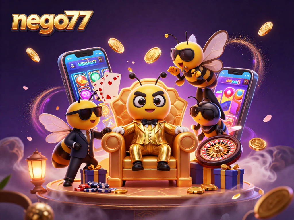 Engage in thrilling gambling action with nego77, featuring captivating characters and dynamic casino elements.