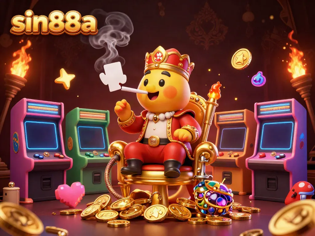 Experience thrilling gaming at sin88a with an illustration showcasing unique casino elements.