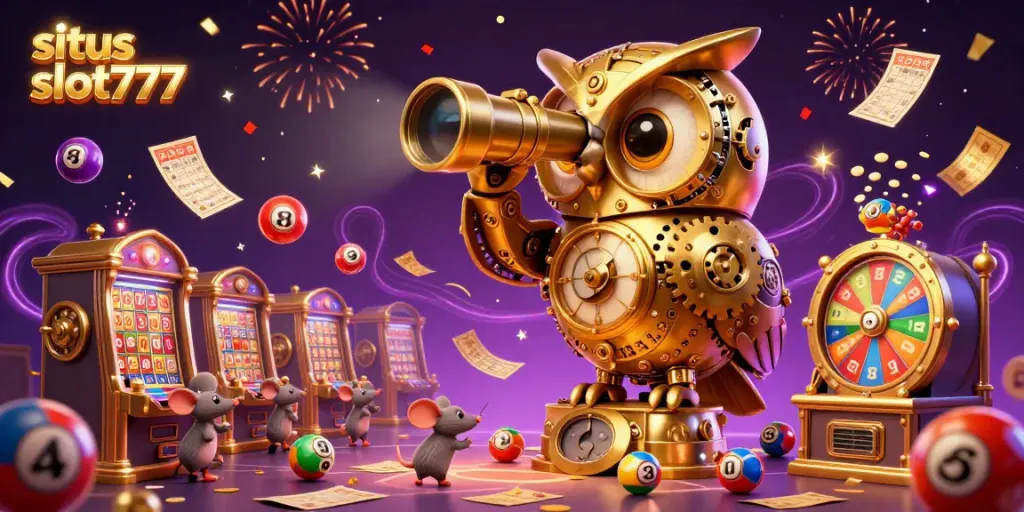 Permainan di situs slot777 menyajikan momen keberuntungan dengan karakter dan elemen berwarna cerah.