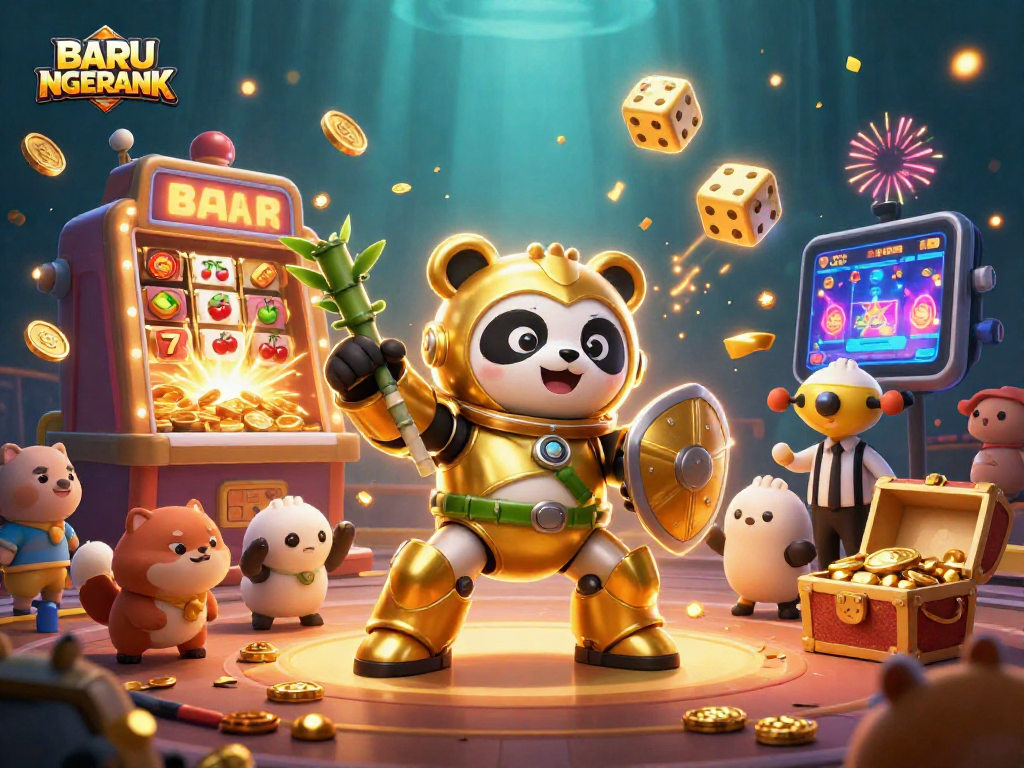 Engage with the ultimate BARU NGERANK experience featuring dynamic slot machines and vibrant characters.