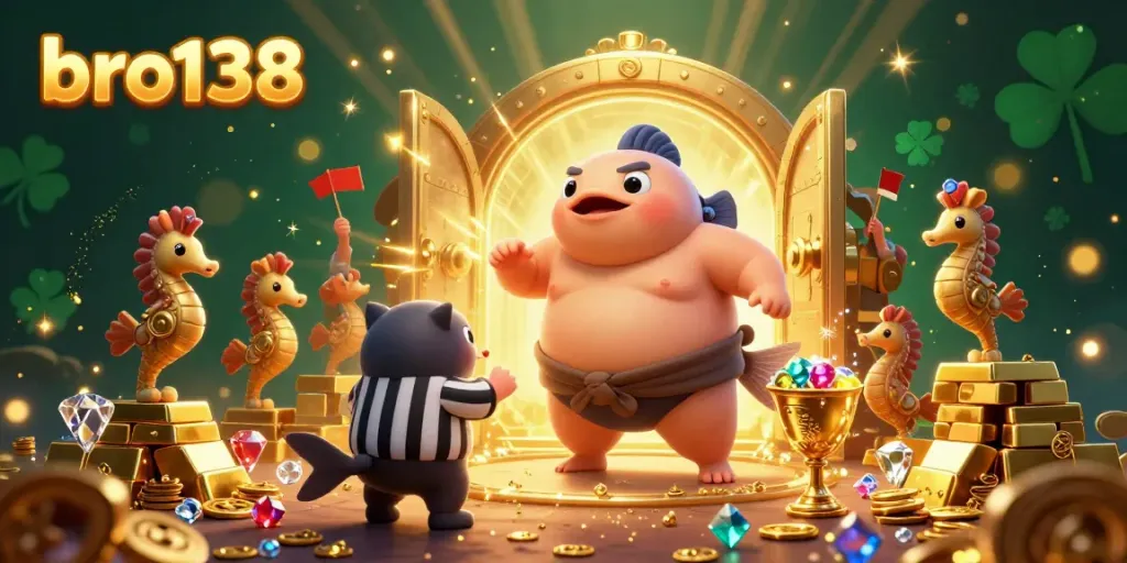 Join the excitement at bro138 as you play thrilling underwater casino games with an engaging fugu and catfish!