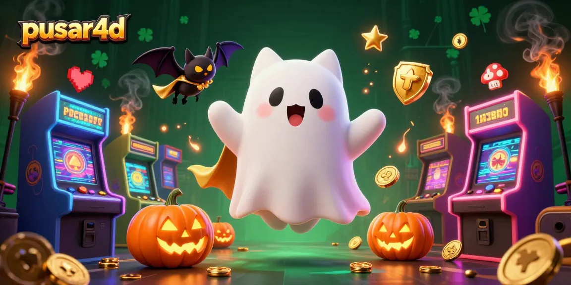 Menangkan permainan di pusar4d dengan karakter kucing hantu dan elemen kasino menarik.
