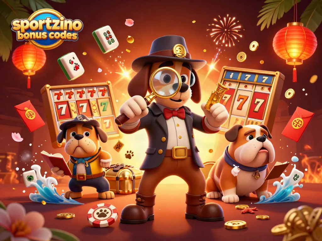 Engage with sportzino bonus codes while enjoying a vibrant casino adventure illustration.