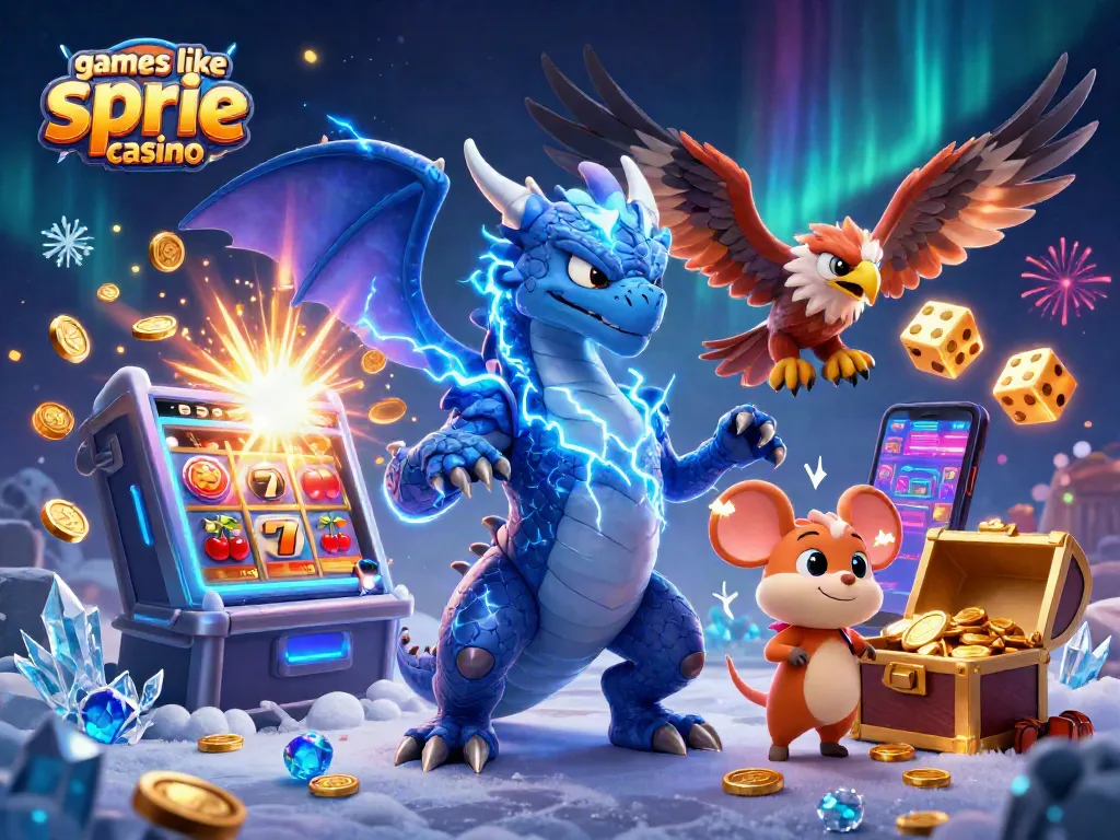 Wager exciting slots and win prizes at games like spree casino in this vibrant 3D scene