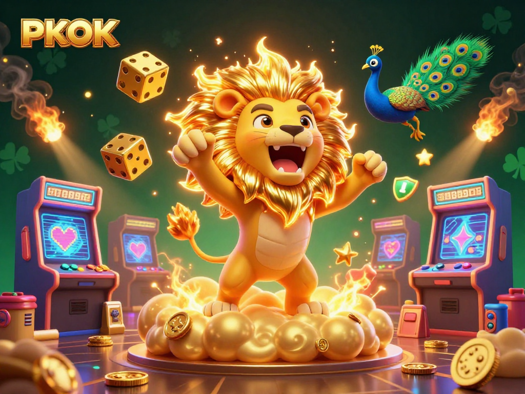 Experience thrilling wins with PKOK at a vibrant online casino, featuring dynamic 3D characters and gaming elements.