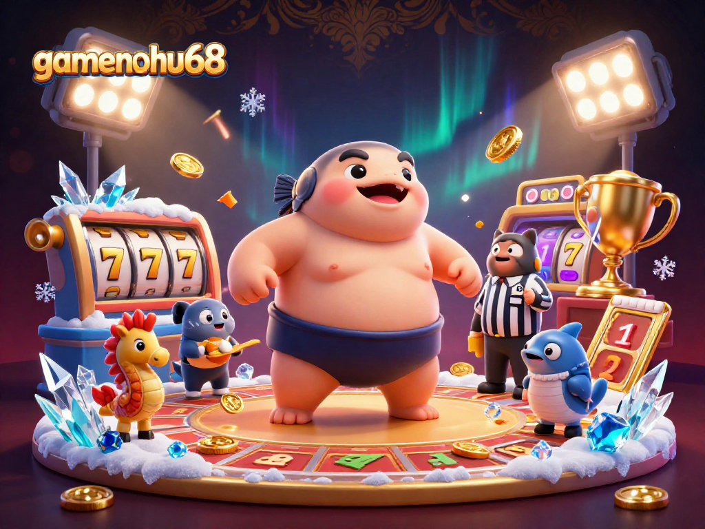 Engage with gamenohu68's thrilling slot reels adventure in an underwater casino scene.
