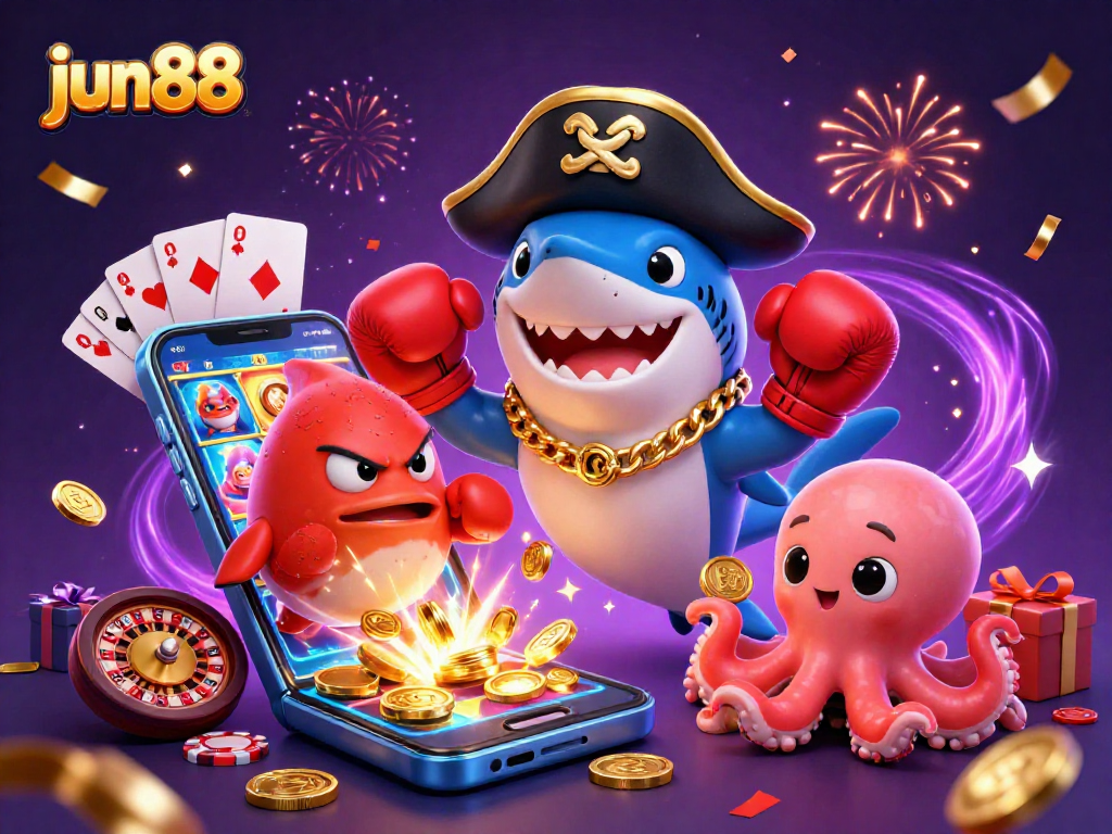 Spin and win with jun88's immersive casino experience featuring exciting game elements and characters.