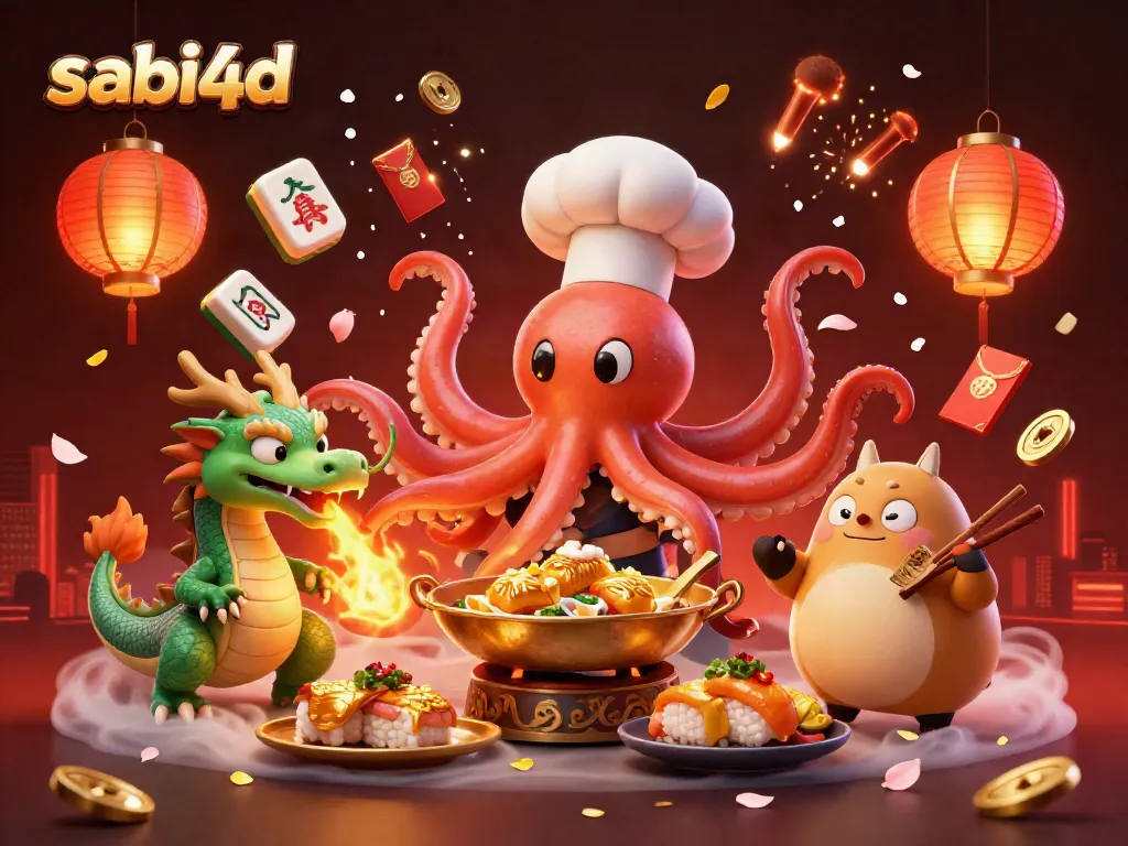 Gambarlah Slot 4D dan simbol keberuntungan di dunia sabi4d.