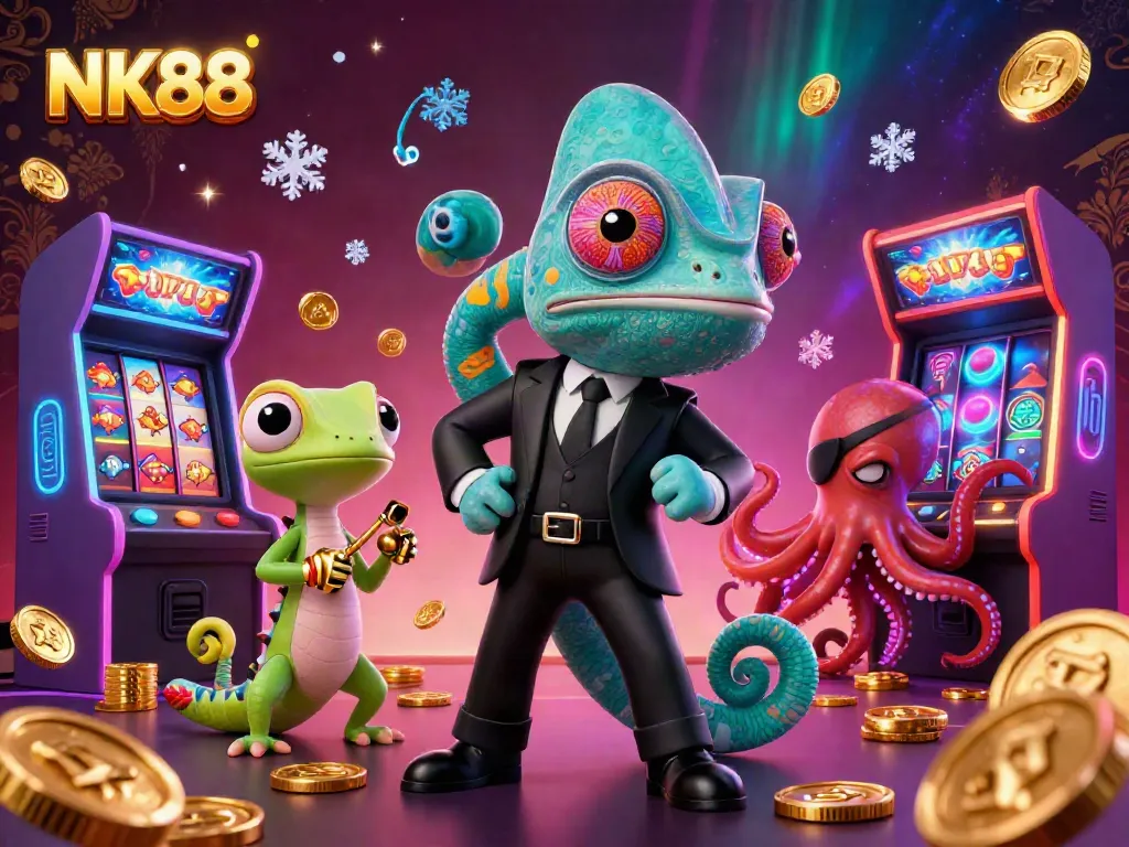 Experience thrilling gameplay at NK88 with vibrant characters and dynamic casino elements.