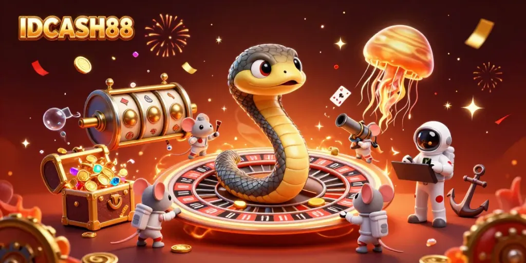Experience exciting gameplay at IDCASH88 with vibrant casino elements and engaging character interaction.