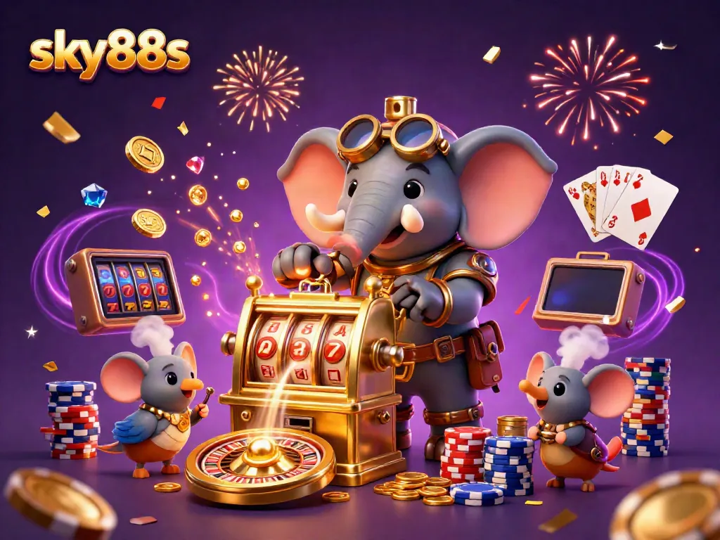 Experience thrilling gameplay on sky88s with dynamic characters and vibrant casino elements.