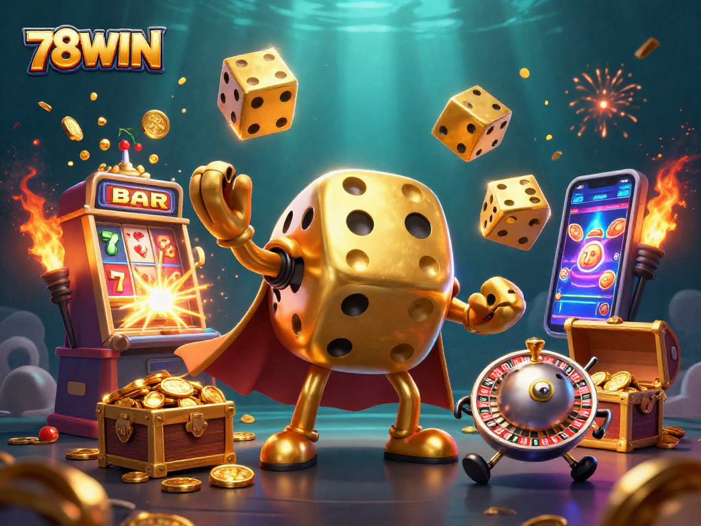 Immerse in the 78WIN casino world with vibrant characters and golden jackpots.