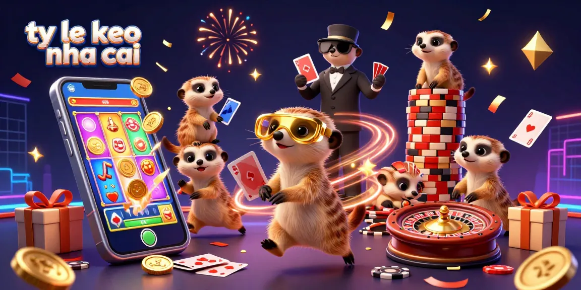 Engaging meerkats enhancing ty le keo nha cai casino vibes with dynamic gaming elements.