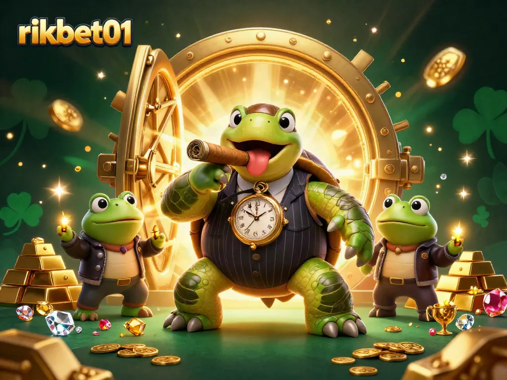 Experience thrilling gameplay at rikbet01 with a lively casino scene showcasing vibrant characters and treasures.