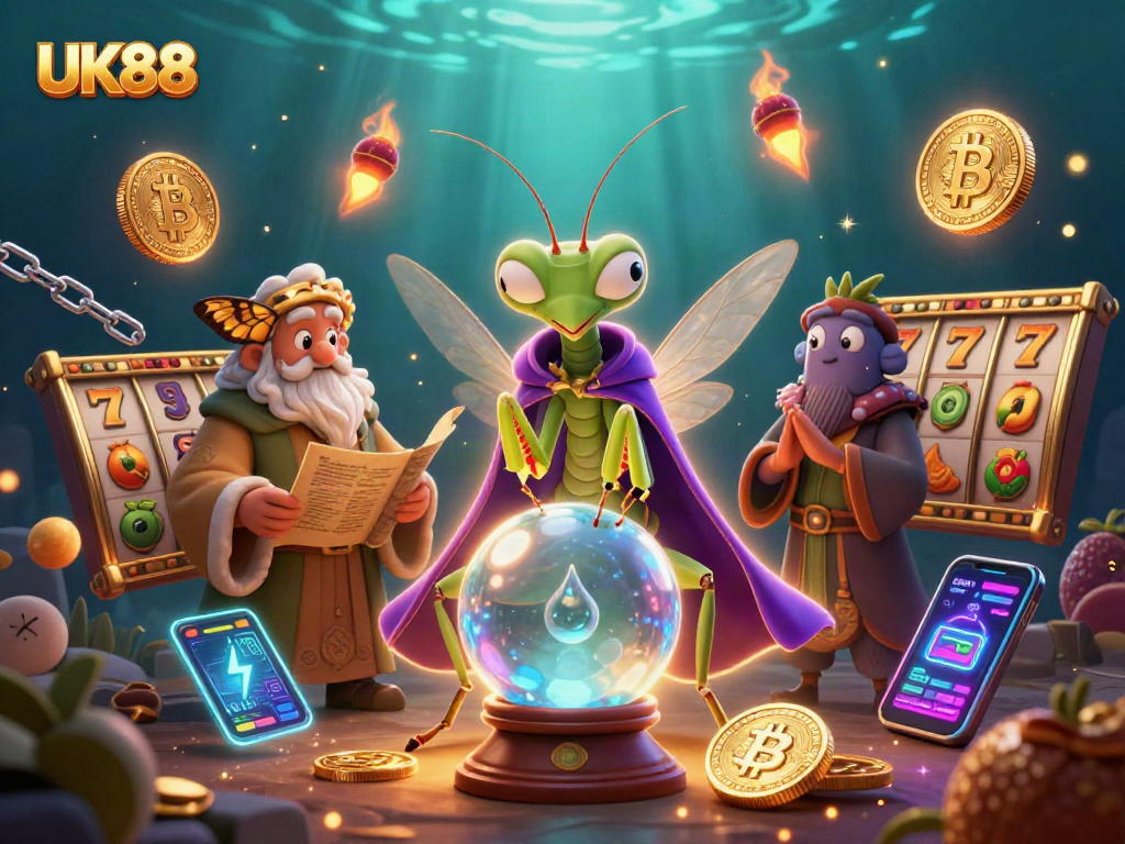 Engage with UK88's thrilling slots in a vibrant 3D casino world full of excitement and luck.