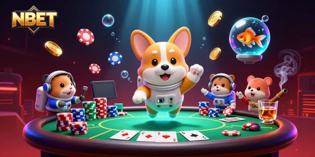 Experience NBET's dynamic casino atmosphere with engaging characters and rich gaming elements.