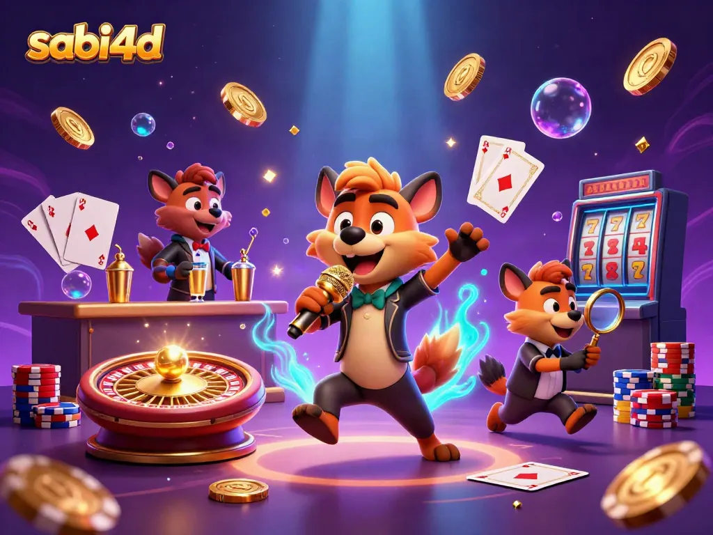 Experience exciting gaming with sabi4d featuring hyenas in a vibrant casino atmosphere with comedy and laughter.