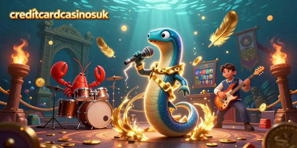 Experience thrilling gameplay at creditcardcasinosuk with a vibrant 3D casino scene featuring dynamic characters and colorful gaming elements.