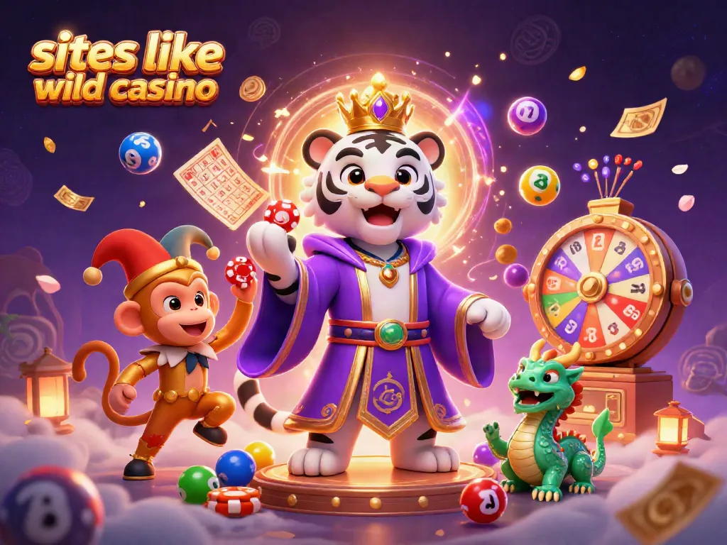 Win big at sites like wild casino with this vibrant illustration of casino magic and excitement.