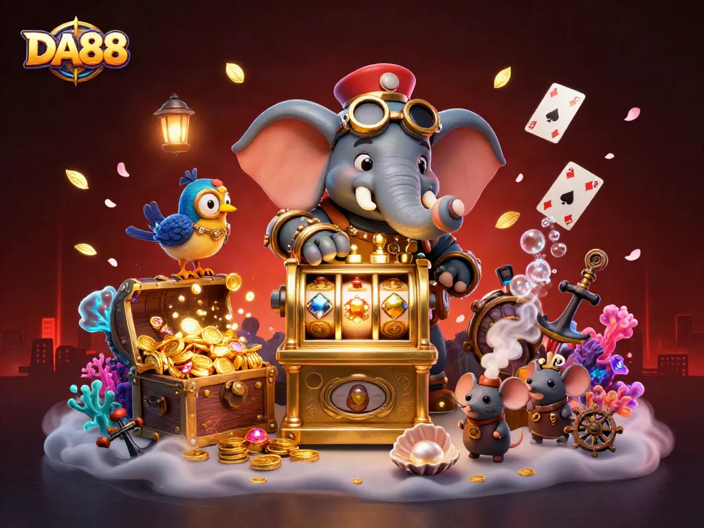 Spin the DA88 slot with the steampunk elephant engineer and win treasure!